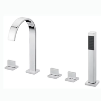 Robinet de baignoire généralisé à triple poignée de haute qualité baignoire chaude et froide 5 trous avec robinet de salle de bain robinet de douche de baignoire