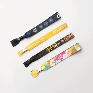 Bracelets d'amitié en tissu de luxe pour garçons et filles, bracelet personnalisé avec logo - Cadeau de mariage - Product Image 5