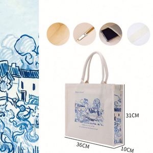 Bolsa de Compras de Lona de Algodón Blanco Reciclado Ecológico con Motivos Festivos para el Día de San Valentín - Product Image 2