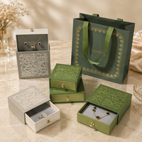Boîte à bijoux en papier à motif floral vintage, boîte cadeau pour mariage, demoiselle d'honneur, emballage personnalisé, boîte à bijoux