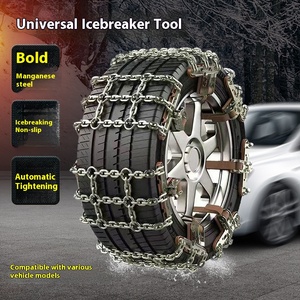 Nouvelle chaîne de <span class=keywords><strong>pneus</strong></span> à <span class=keywords><strong>neige</strong></span> transfrontalière universelle pour SUV véhicule tout-terrain anti-dérapant caractéristique de voiture Situation de boue d'urgence ajustement universel - Product Image 4