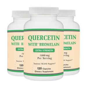 Quercetin kustom dengan ekstrak Bromelain kapsul antioksidan dewasa mendukung kesehatan 120 kapsul - Product Image 2