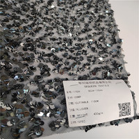 Stock disponible 100% Polyester Dentelle Tulle Argent Paillettes Irisé Perlé Sequin Tissu Pour Princesse Robe Costume Chaussures