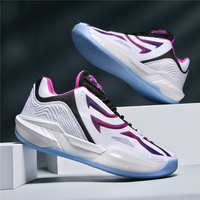 Chaussures de basket-ball en maille de marque personnalisée de haute qualité nouvellement conçues pour hommes-tige en tissu extensible toutes saisons en caoutchouc EVA et TPU
