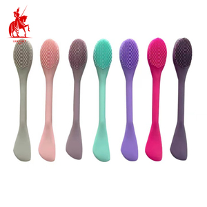 Double End Head <span class=keywords><strong>Silicone</strong></span> argilla viso viso viso viso viso viso viso Scrubber spatola maschera pennello per il trucco - Product Image 1