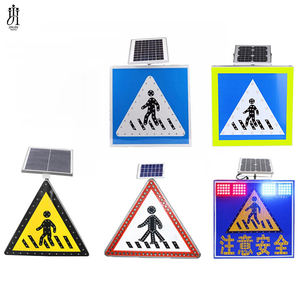 Solar LED verkeerswaarschuwingsbord, zebrapad signaal, LED verkeerslicht - Product Image 1
