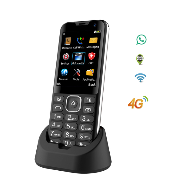 Unlock 2.8 Inch Candy bar 4g Mtk Feature Phone Android System Support WhatsApp Dual Sim Cell Phone