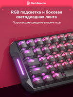 DarkBeacon Blade 68 Customized Cyrillic ISO RU Layout AI Mechanical Keyboard 68 Keys Hot-swap Gasket Mount Quiet Gaming RGB