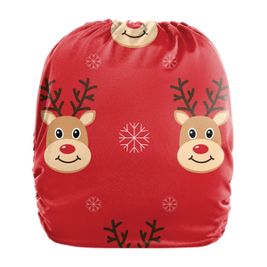 Couches en tissu bio personnalisées avec impression de Noël réutilisables et lavables pour les bébés - Product Image 5