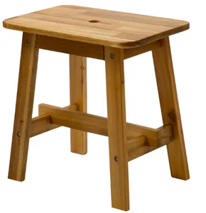 [BeNK] Taburete Rectangular de Madera de Acacia para Interiores, Sala de Estar, Dormitorio, Baño, Precio de Mayoreo - Product Image 2