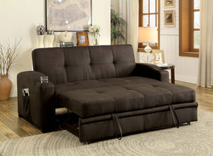 High Quality <b>Convertible</b> <b>Sofa</b> <b>Bed</b> Set with Cup Holder Design Modern Fabric Apartment Living Room Furniture - Product Image 3