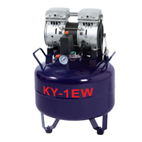 Compresseur d'air dentaire 32L 545W, compresseur d'air un à un pour unité dentaire, pompe à air silencieuse sans huile