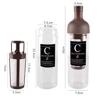 Offre Spéciale bouteille de café en verre Borosilicate infuseur de fruits 900ml cafetière à froid bouteille de café à thé filtrant