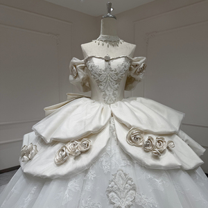 Vestido de Novia Xx56 con Cola de Capilla, Moderno, con Bordado Floral 3D, Sin Mangas, Espalda Descubierta, Elegante - Product Image 2