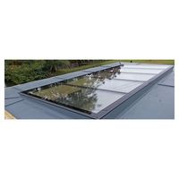 Fenêtre de toit en aluminium à rupture de pont thermique avec vitrage, taille personnalisée, pour véranda