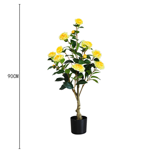 Nouvelle Conception Arbre Camélia Artificiel Vert & Rouge Bonsaï Écologique Fournitures de Jardinage pour la Maison et le <span class=keywords><strong>Jardin</strong></span> Utilisation Pâques - Product Image 1