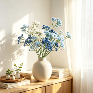 Nouvelles <span class=keywords><strong>fleurs</strong></span> artificielles en PVC souple type Gypsophile pour décorations de mariage, intérieur et extérieur, vente en gros - Product Image 3