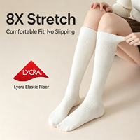 Chaussettes de compression en laine mérinos à 10,2 %, hauteur genou