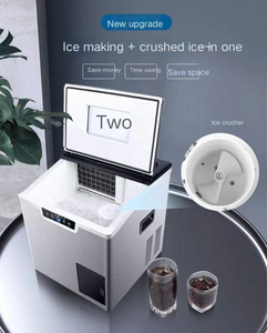 30-40kg Petites machines à glaçons <span class=keywords><strong>2</strong></span> en 1 à usage domestique et commercial pour pépites de glace pouvant ajouter manuellement de l'eau et automatiquement - Product Image 4