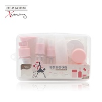 Kit de voyage portable en plastique de haute qualité pour crème et cosmétiques, fabriqué à Guangzhou, en PVC blanc, OEM
