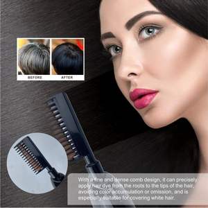 Tinta per Capelli Professionale Nera con Pettine 200ML, Contiene Ginseng per Colorazione Permanente, Resistente allo Sbiadimento e Copertura dei Capelli Grigi - Product Image 5