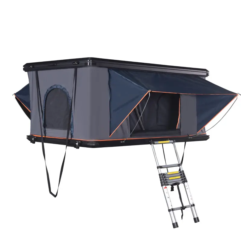 2022 campeggio alluminio 3 persone escursionismo all'aperto tetto tetto tenda auto triangolo Clamshell Hard Shell Top tenda da tetto