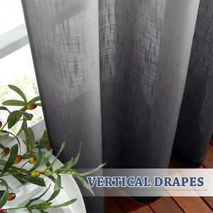 Voilages dégradés en lin XinLan, rideaux transparents respirants filtrant la lumière pour l'intimité - Product Image 2