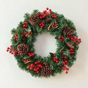 Luxury PVC Christmas Tree Set for Home and <b>Outdoor</b> Decor New Decorative Window <b>Hanging</b> <b>Light</b> Door Wreath and Tabletop for Party - Product Image 2
