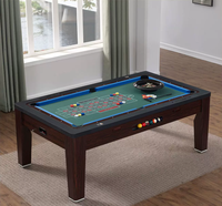 Table de jeu multifonctionnelle, 7 jeux en 1, billard, hockey sur air, table à manger, table de conférence, tennis de table, roulette, poker