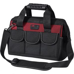 Muestra gratuita: Bolsa organizadora de herramientas de alta resistencia para electricistas, con 21 bolsillos y apertura superior. - Product Image 1