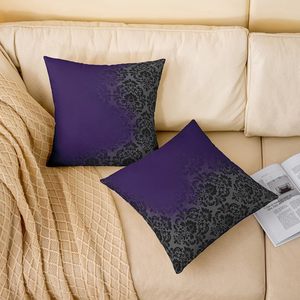 Housse de coussin moderne et artistique, lignes géométriques abstraites colorées, <span class=keywords><strong>taie</strong></span> d'oreiller en lin avec dragon <span class=keywords><strong>volant</strong></span>, adaptée à la décoration de la maison - Product Image 2
