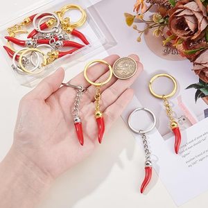 Llaveros de Cuerno Cornicello, Amuleto de la Suerte de Cuerno Rojo Italiano, Colgantes para Bolsos de Niña, Recuerdo de Viaje de Italia, Regalo, Llavero de Pimiento Rojo - Product Image 6