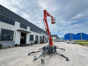 Plate-forme de travail aérienne de remorque remorquable compacte 8m-24m nacelle élévatrice hydraulique pour travaux de construction, de peinture et de réparation - Product Image 4