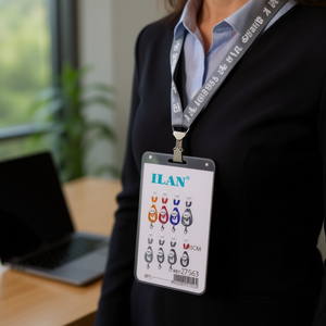 Cordino Personalizzato Ilan 45Cm con Clip per Badge Identificativo - Product Image 2