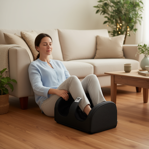 Masseur de pieds D0100XUYIHW noir 30 cm, massage par pétrissage, cheville, mollet, rechargeable par USB, batterie au lithium, équipement de thérapie - Product Image 2