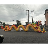 Décoration de parc extérieur Festival traditionnel chinois Lanterne en soie légère et animale Spectacle de lanterne Dragon