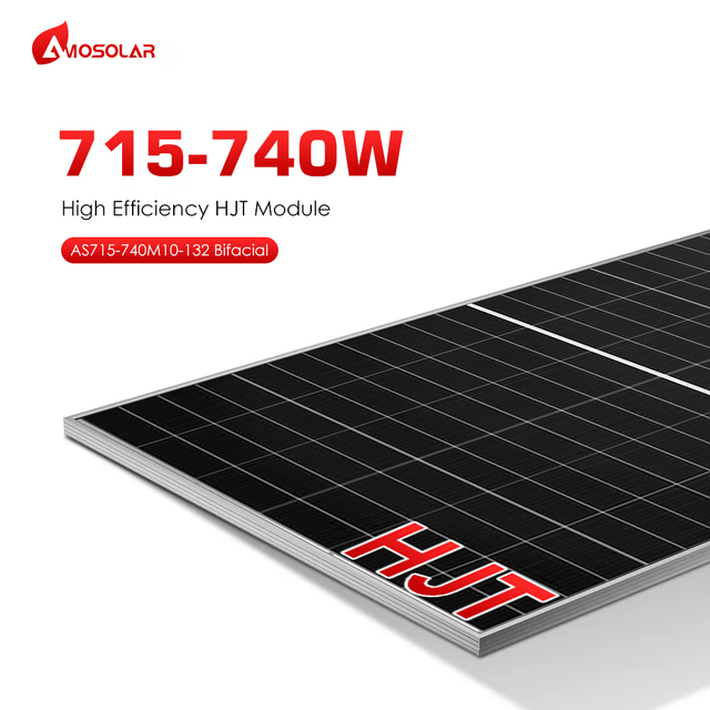 Amosolar Bifacial HJT N Type 715W 720W 730W 750W Solar Pv Modules Hjt Bifacial Solar Panels