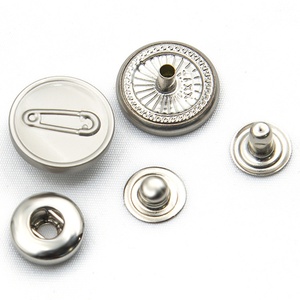 Boutons-pression décoratifs ronds en métal sans nickel avec logo personnalisé en relief pour accessoires vestimentaires - Product Image 5