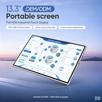 Modul LCM LCD TFT 13.3 Inci 1920*1080 Tampilan Penuh HD Kecerahan Tinggi Pembuangan Panas untuk Terminal POS Kontrol Industri