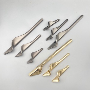 Light Luxury Zinc Alloy Furniture Cabinet <strong>Door</strong> Drawer Gold Handles Bedroom Kitchen Pull - Product Image 2
