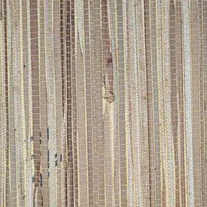 Natural Material Rush Grasscloth Wallpaper Textured For Home Wall Decoration