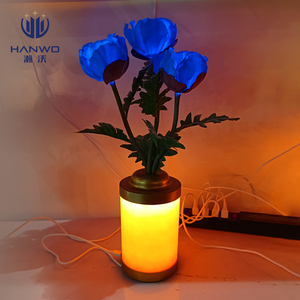 Moderno popolare LED di mais papavero vaso lampada romantica rotonda decorativa lampada da tavolo con E26 Base PVC corpo per ufficio interno casa - Product Image 5