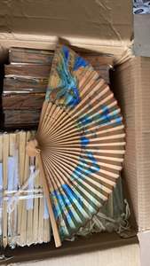 Éventail plat en bambou de 21 cm, personnalisé, sculpté, pliable, artisanat en bambou, écologique, vente en gros - Product Image 6