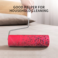 Rouleaux collants manuels Offre Spéciale ABS Pet Hair & Dust Remover Cloth Lint Roller avec recharge de papier pour chiens