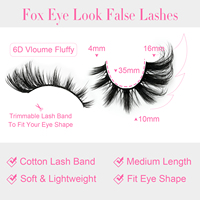 Cils synthétiques de vison de qualité supérieure bande de cils noirs 3D effet moelleux épais faux cils longueur de mélange réutilisable
