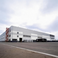 Entrepôt préfabriqué industriel robuste en structure acier testé par ultrasons en usine