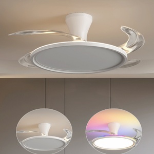 Modern Large Wind Variable Frequency Invisible Fan Lamp Bedroom Living Room Household Electric <b>Chandelier</b> LED Ceiling Fan - Product Image 1