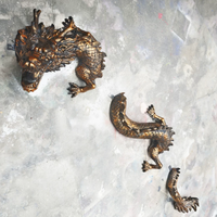 Sculpture murale en résine de dragon à abstraition géométrique pour la décoration murale intérieure de la maison, du bar ou du restaurant