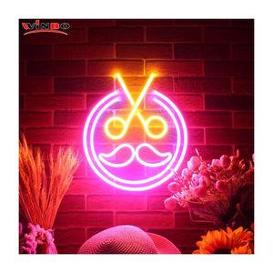 Enseigne au néon LED personnalisée pour salon de coiffure, logo d'entreprise personnalisé, conception de logo, publicité de barbier, décoration, lumières au néon LED personnalisées - Product Image 6