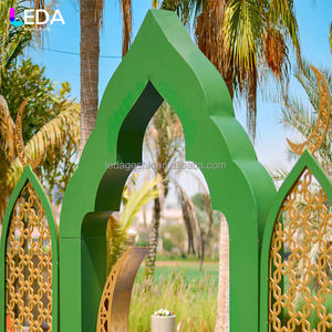 LEDA Wedding Outdoor Acrylic Green Indian-style background <b>stand</b> Arch for wedding party Decor - Product Image 4